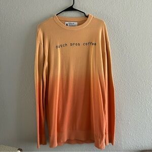 RARE Dutch Bros Orange Gradient Sweater